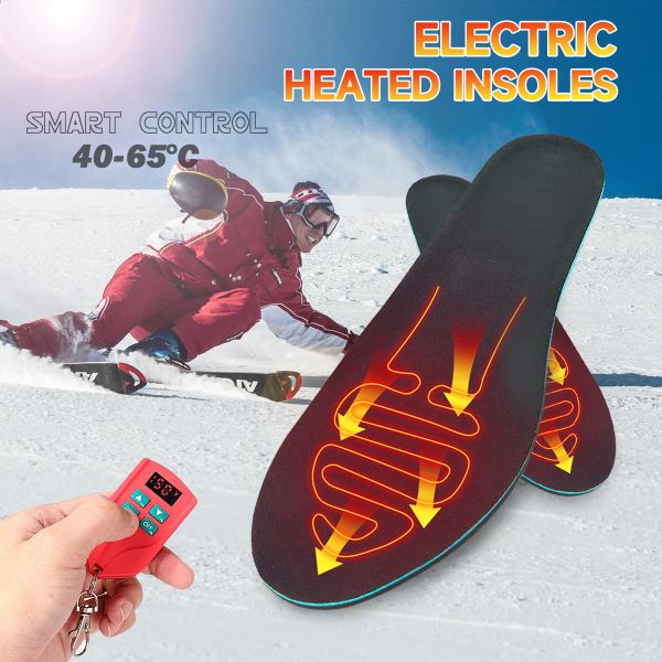 Accessoires 2000mAh beheizte Einlegesohlen Winter Fußwärmer Wärmer Schuhe Einfügen Stiefel Sohlen für Mann Frauen im Freien Skiwanderungen Fischereisportarten