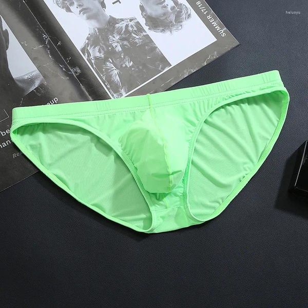 Underpants 4xl Plus Size Herren -Slips weiche atmungsaktive Seide sexy Unterwäsche -Hüften up transparent Jockstrap Bikini Männer