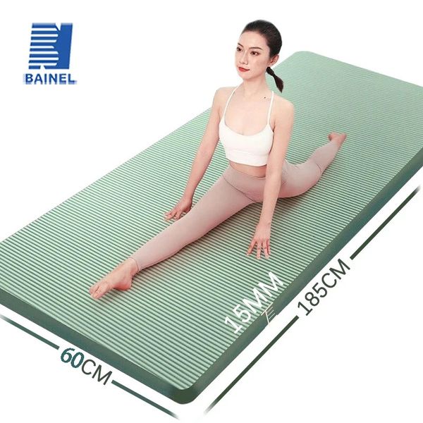 15 mm dicker Nicht -Slip -Yogamatte Highdensity Sport Fitness Home Pilates Gymnastics Übung 240402