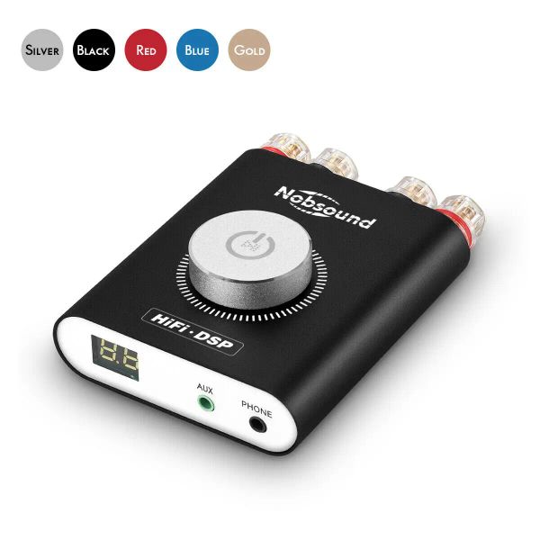 Amplificador Nobsound Mini Bluetooth 5.0 TPA3116 amplificador de energia digital HIFI DSP AMP de fone de ouvido 200W sem adaptador