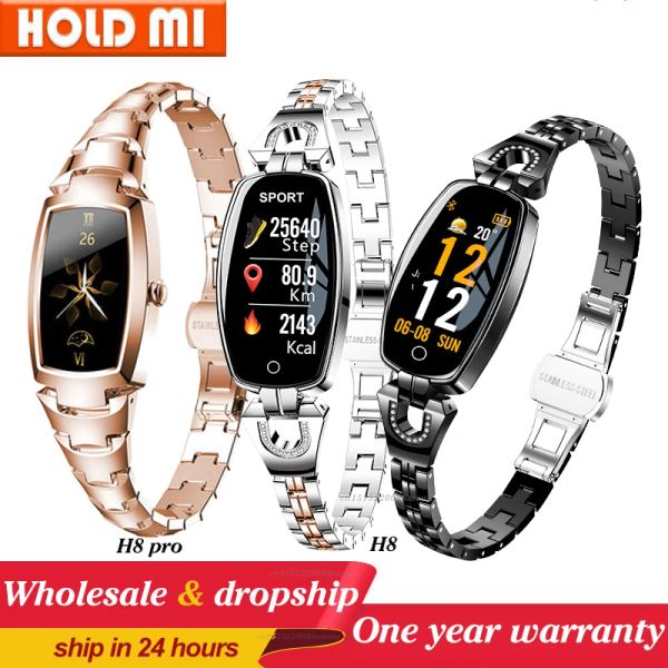 Stand H8 Women Smartwatch Heart Take Monitor Girls Blood Girls Smart Watch Band Fiess Tracker Lady Bracciale Bracciale