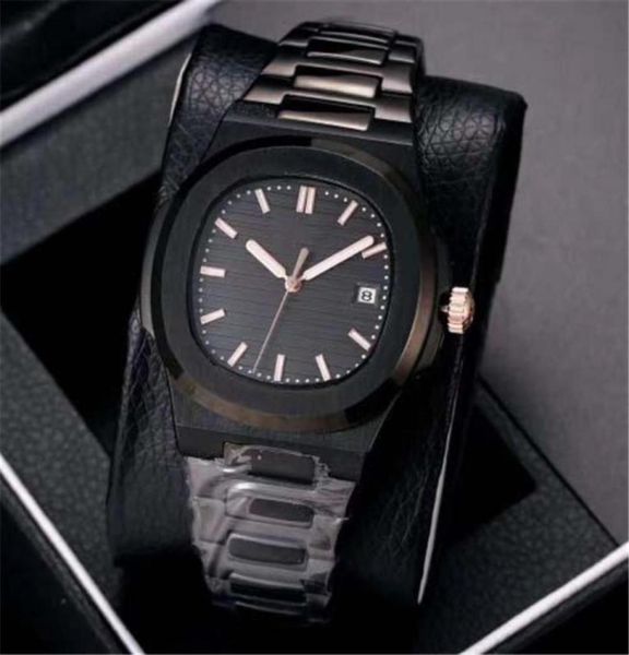 Новый черный цвет мужские роскошные часы Автоматические движения Glide Speoth Second Hand Sapphire Glass Высококачественные мужские наручные часы69590732782334