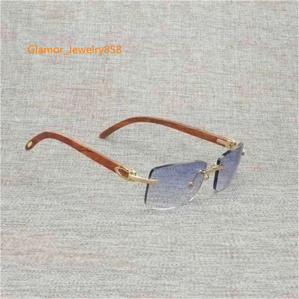 58% occhiali da sole vintage bufalo corno senza bordo uomo vetro di legno naturale telaio metallico da donna sfumature di legno oculos occhiali 012nkia nuovo