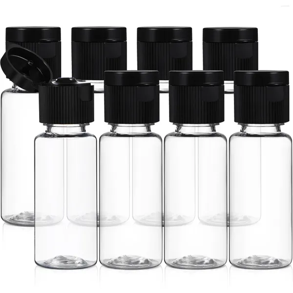 Garrafas de armazenamento 30 pcs amostra de recipiente transparente com tampa de 20 ml de tampas de plástico pequenas