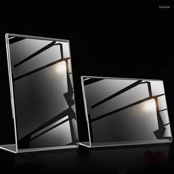 Rahmen elegante transparente Acryl -Bilderrahmen -Display -Stand Desk -Kartenpreis -Clip -Zeichenhalter steht für Geschenke