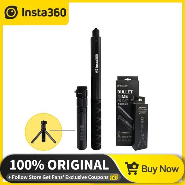 Monopods Insta360 Acessório de tempo de bala Invisível Self Stick para Insta 360 One X2 One R One X Acessório da Câmera 360 Tripé rotativo Tripé