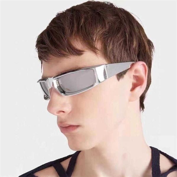 2024 Top -Designer Neue Luxusdesigner P -Familie zukünftige Wissenschaft und Technologie Herren -Ins Net rot gleich konkave Form Silber Sonnenbrille Frauen Spr25y