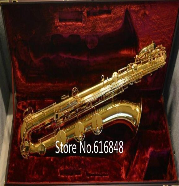 Júpiter JBS1000 Barítono Saxofone Body Body Gold Lacque Surface Brand Instruments E Sax plano com bocal de tela Case7813066