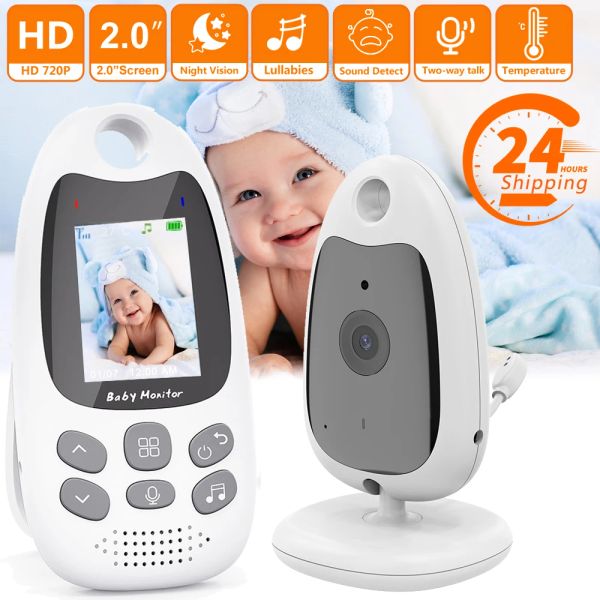 Câmera novo Vídeo sem fio de 2,0 polegadas Baby Monitor Night Vision Security Câmera de intercomunicação de temperatura Monitoramento de babá babyphone