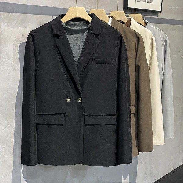 Abiti da uomo blazer casual autunno abito di moda cazzo coreano solido ufficio siut giacche maschio business brand abbigliamento caffè caffè