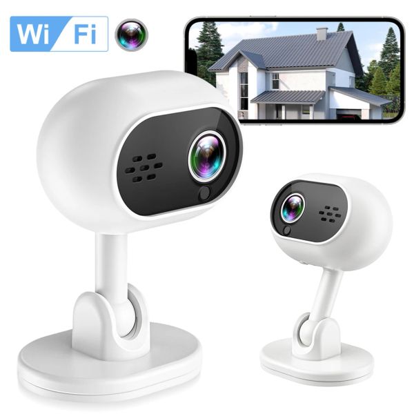 Мониторы 1080p Мониторинг безопасности камера обнаружение движения Wi -Fi Smart Video Camera 2way Audio Siren Night Vision для Baby Monitor