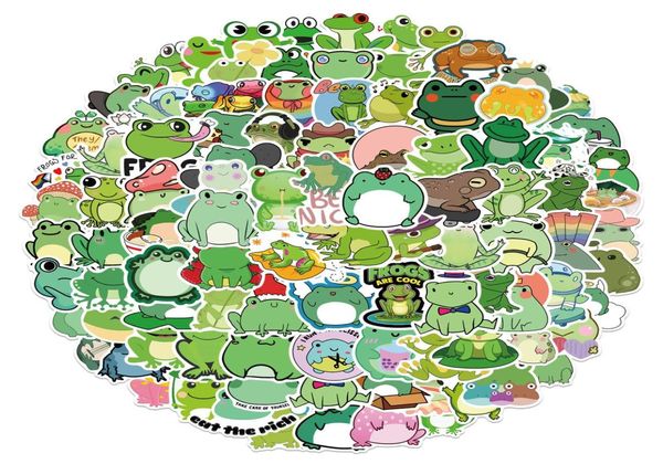 Neue sexy 100pcs süße Frosch -Cartoon -Aufkleber Aufkleber Abziehbilder wasserdichte DIY -Gitarrenbike Gepäck Skateboard Laptop Telefon Graffiti Aufkleber Kid 5595340