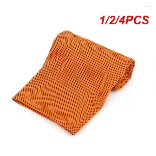 Handtuch 1/2/4PCS Outdoor Sport Ice Rapid Instant Cooling Microfaser Schnelltücher-Handtücher Fitness Yoga Fitnessstudio Running Wischschweiß Chill