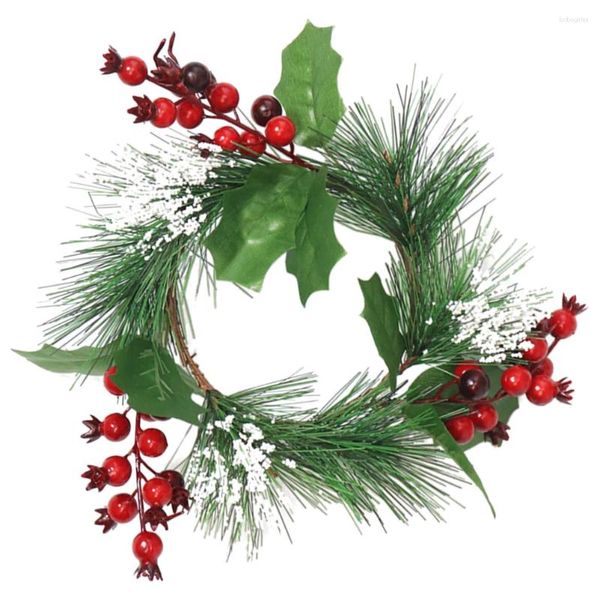 Dekorative Blumen Kranz Geburtstagdekoration für Mädchenringe PVC Kiefernnadeln Weihnachtskränze