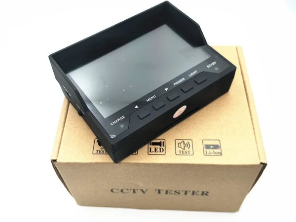 Visualizza 2MP 8MP AHD CCTV Tester 4 in 1 per AHD TVI CVI CVBS Monitoraggio di sicurezza della telecamera analogica con Schermata LCD da 4.3 pollici 5V 2A, 12V 1A