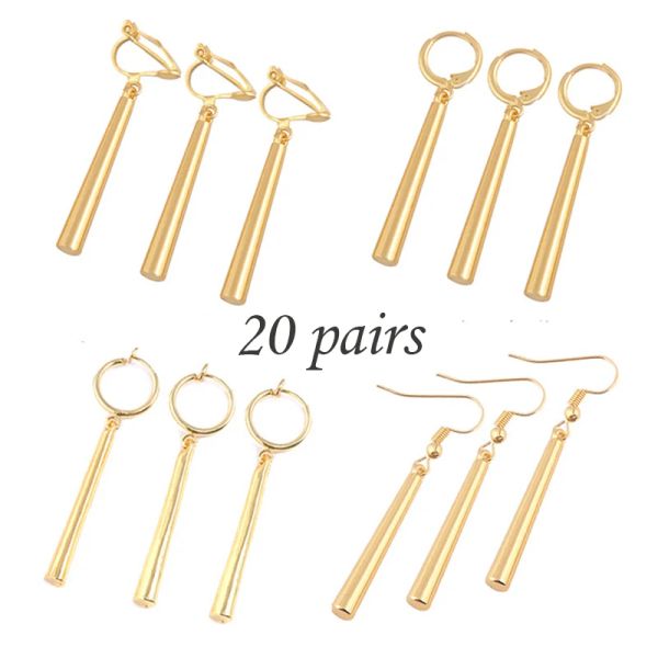 Ohrringe 20pcs/Los Anime ein Stück Roronoa Zoro Ohrringe Sauron Cosplay Ohrclips Drei Anhänger Haken Ohrringe Schmuck 4 Stile Großhandel