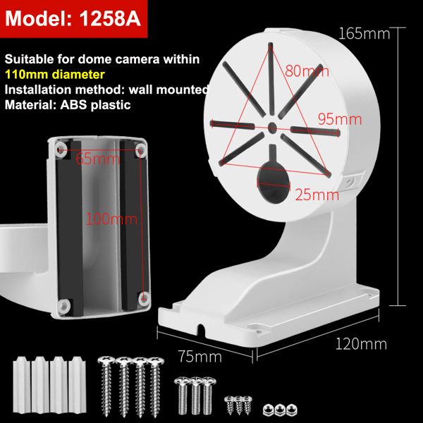 Zubehör Innenräume Outdoor Stall Security Dome Kamera Klammer ABS Universal Waterd Ständer externe Wandmontage Unterstützung für CCTV -Kamera