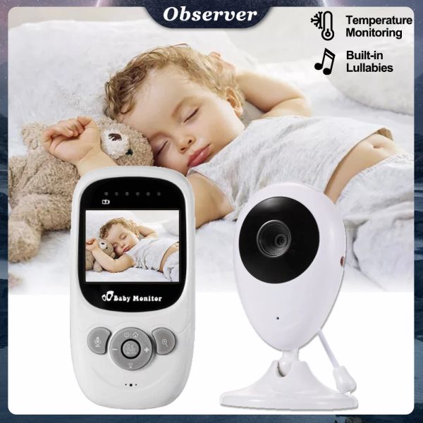 Monitora video baby monitor 2.0 '' LCD Babysitter a 2 vie talk night Vision Temperation Security Cam 4 Lullabies Security Protection