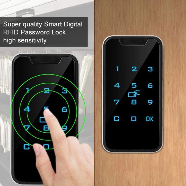 Blocca 953M1 Smart Anti Furt Password Lock Tocca Tocca KeyPad Abbassino Zinco Sicurezza Cassetti a batteria a batteria digitale Elettronica durevole