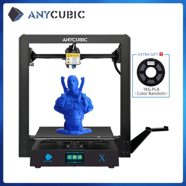 Impressora Anycubic Mega X 3D Impressora Novo Upgrade de impressão magnética Cama de nivelamento fácil FDM 3D Kit de impressora suprimento Ultrabase Impresora 3D