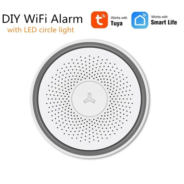 Комплекты Tuya Alarm Alexa Wi -Fi Smart Diy House Security Alarm с приложением Google Home Hub Voice Control P2P Светодиодный светодиодный мониторинг IP -камеры