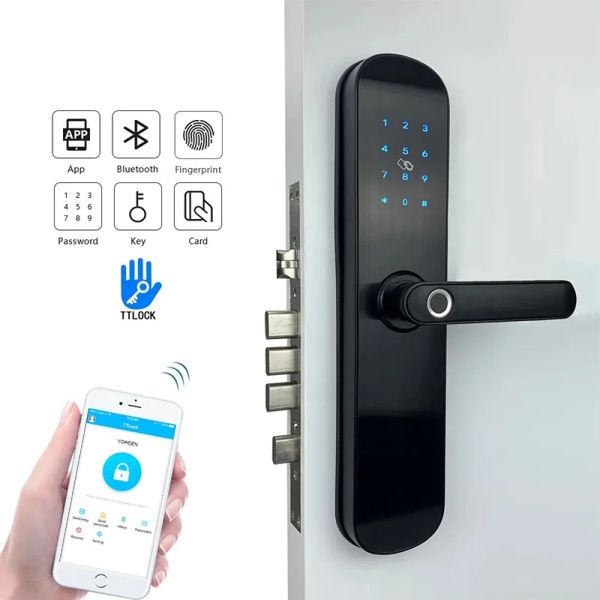 Lock Biometrische Fingerabdruckschloss Home Security Entry Eingang Smart Door Schloss mit TTLOCK