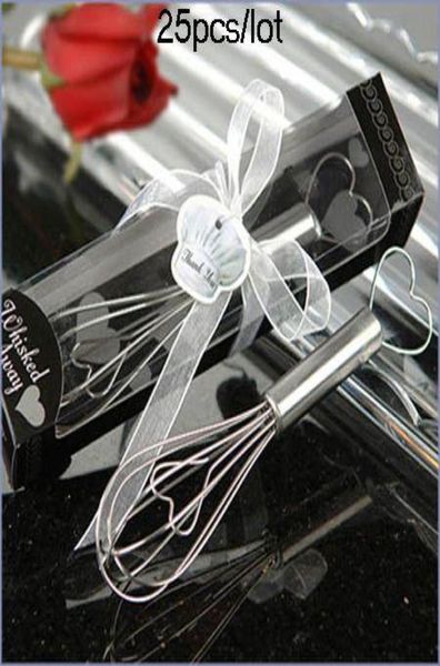 25pcslot Regali nuziali di Whisk Away Heart Wiskes per bomboniere da sposa Regalo da cucina3429299