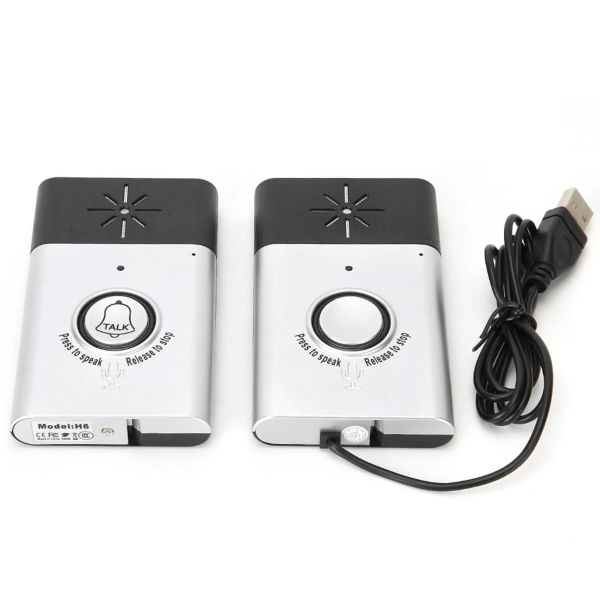 Campainha de campainha 2.4GHz Mini portátil Dual Way Intercom Intercom Sem fio Sistema de interna