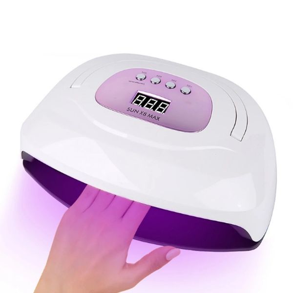 2024 220w Sun x8max Lampada a led Light Gel Gel Vernistica polacco Manicure Essiccata Lampada UV Art Power Power Beauty Bellezza UV Gel Lampada