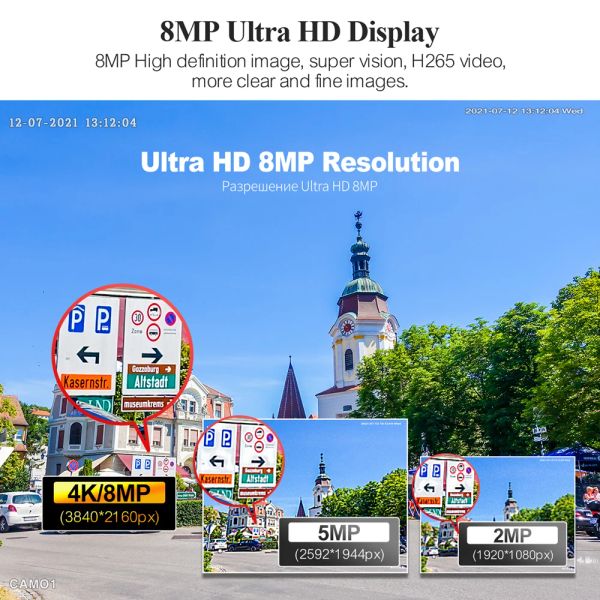 System Techage 4K Ultra HD 8MP Sicherheitspoe NVR Kit Humanes Gesicht Erkennen KI Smart Kamera Outdoor Home CCTV Videoüberwachung Kamera Set