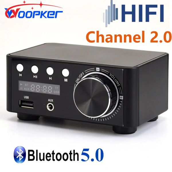 Усиление усилителя Woopker Digital Bluetooth Power усилитель 50WX2 Hifi Class D Mini Amp 2.0 канал стерео -звуковой звук усилителей