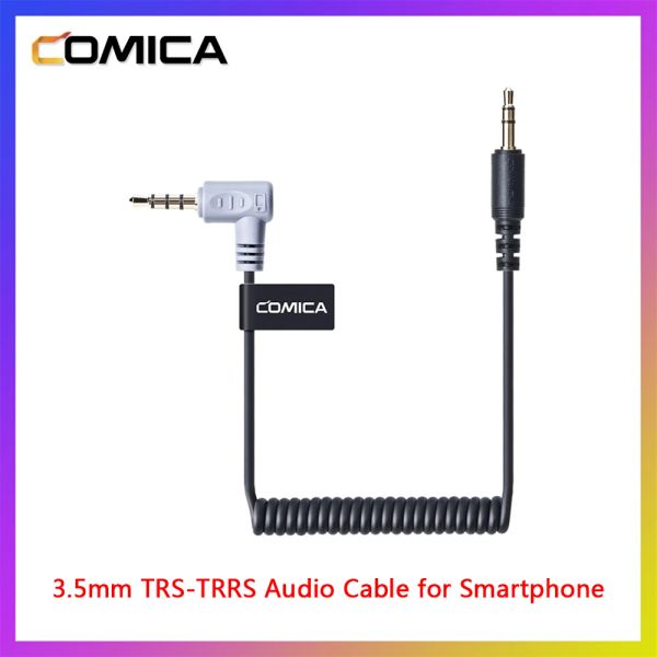 Acessórios comica cvmdspx 3,5 mm TRS para TRRS Interface do cabo de saída de áudio do smartphone para ws50 boomxd boomxu