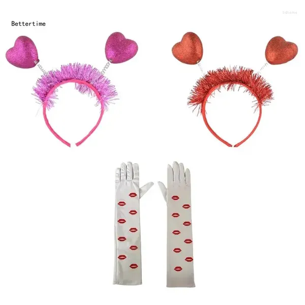 Partyversorgungen B36D Paillierte Stirnbänder Valentinstag Proms Tänzer Handschuhe Kopfstück für Carnivals Feierlichkeiten Kopfbedeckungshaarstyling