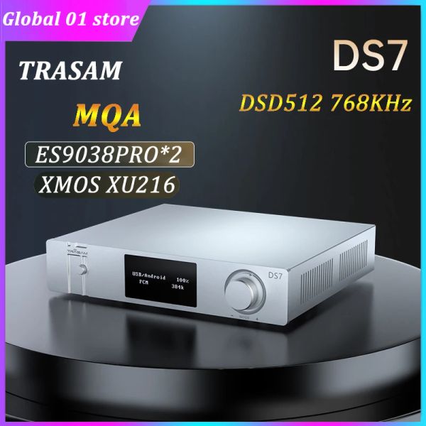 Konverter Trasam ES9038pro*2 USB DAC Audio HiFi MQA Balance Decoder XMOS XU216 DSD512 32bit 768KHz Bluetooth 5.1 QCC5125 LDAC Amp II S AEs AEs