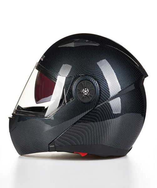 2016 New Jiekai JK115 UnDrape Face Helmet Open Face Cap Apri IMitazione in fibra di carbonio Dimensione M L XL9740040