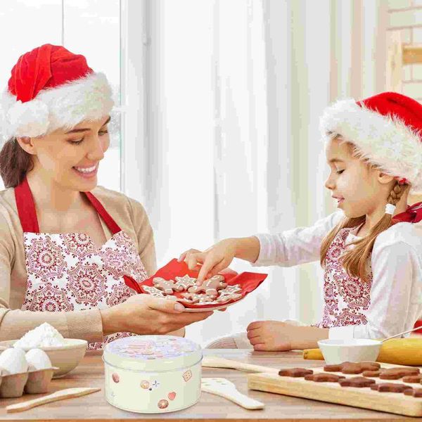 Garrafas de armazenamento Jar caixa de Natal para presentes Caixa de açúcar ovos de decoração de escritório jóias latas de lata de lata com tampas