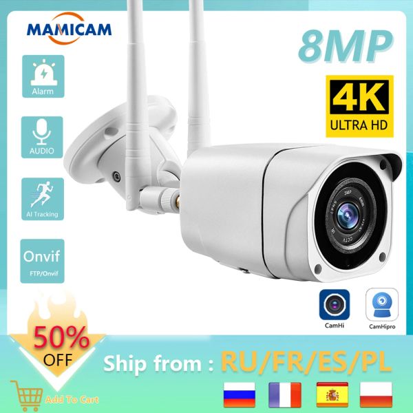 Telecamere fotocamera di sicurezza 4K/ 8MP con scheda SIM 3G 4G WiFi Videocamera Vision Night Vision Outdoor IP66 Camhi