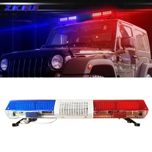 LAMP -Auto LED Red Blue Blining Warning Lightbar Polizei Feuerwehrwagen -Ambulanzsignal Alarm Lampe 484 LED -Sicherheitsstrobe mit 100 -W -Sirene