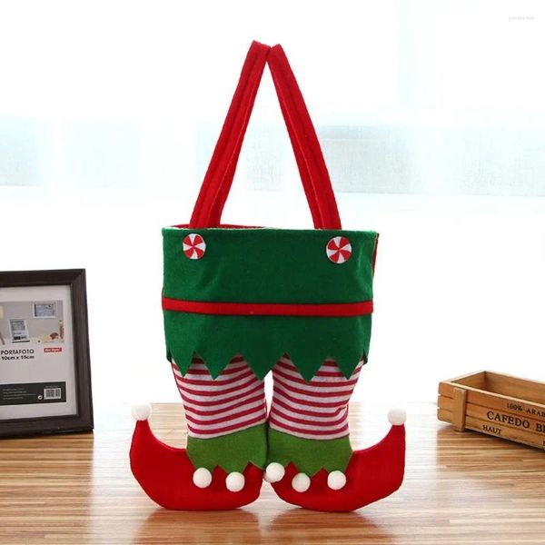Bolsas de armazenamento Ano da festa Crianças bolsas de embalagem Sacos de calças Bola de Natal Bolsa Bag do Presente de Candy Elf