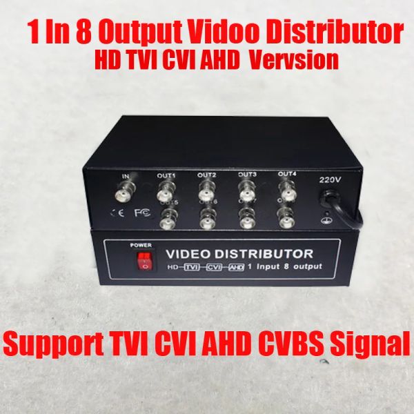 Sistema Spedizione gratuita TVI CVI AHD CVBS 1 in 8 Out Distributore video BNC composito BNC splitter 18CH per telecamera di sicurezza CCTV