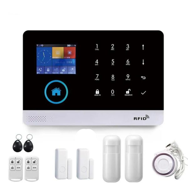 Kits PG103 Home Burnglar Security Alarm System 433MHz WiFi GSM Alarm Wireless Tuya Smart House App Control Smart Life Home Accessoire