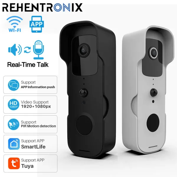 Módulos 1080p Video Doorbell Câmera Tuya Smart Wi -Fi Video Doorbell Câmera IP Câmera Twoway Audio Wireless Home Intercom Door Bell