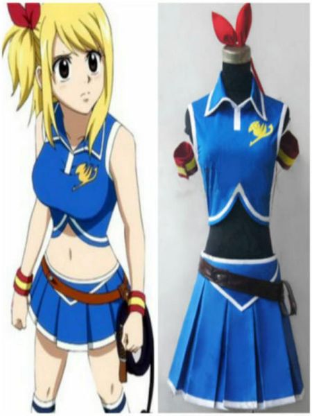 Custom Fairy Tail Lucy Heartfilia Kleid Uniform Cosplay Kostüm2342204