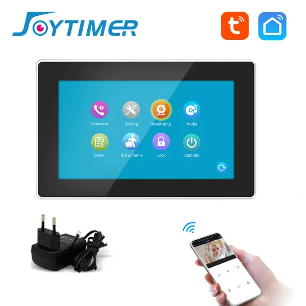 Monitora Joytimer WiFi Video Intercom 720p Ahd All Touch Indoor Monitor per Home Tuya Smart Video Door Telefono Sistema Push Push