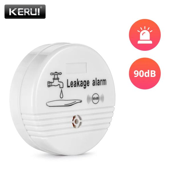 Detektor Kerui 90 dB Leckage Alarmdetektor Wasserlecks Sensor Wireless Wasserleck Detektor Haussicherheit Sicherheit Alarmalarmsystem