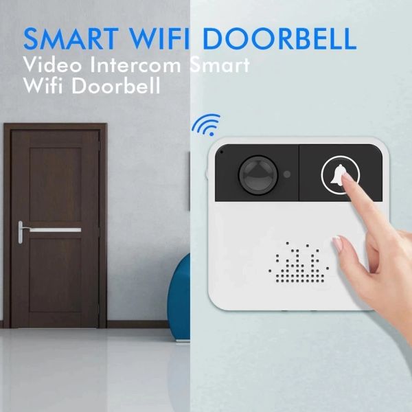 Campainha de campainha sem fio campainha com câmeras de segurança de segurança intercomunicatória wi -fi Porta de vigilância Super mini Digital Door Viewer Bell