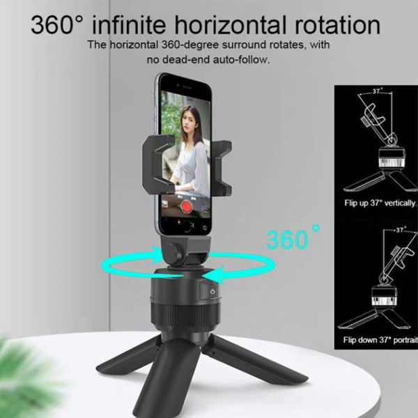 Monopodi portatili apai genie a 360 gradi rotazione per monitoraggio intelligente oggetto selfie stick live trippod mobile phone per video vlog