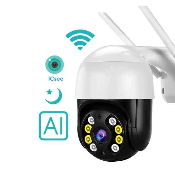 Telecamere 4K 8MP CCTV IP Camera Smart WiFi PTZ Camera 5x Digital Zoom AI Rilevamento umano Onvif Wireless Home Security Protection ICSEE