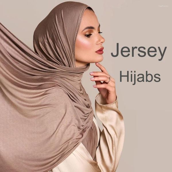 Etnik Giyim Modal Pamuk Jersey Hicab Eşarp Uzun Müslüman Şal Sade Yumuşak Türban Kafa Sargılar Kadınlar için Afrika Head Band 170x60cm