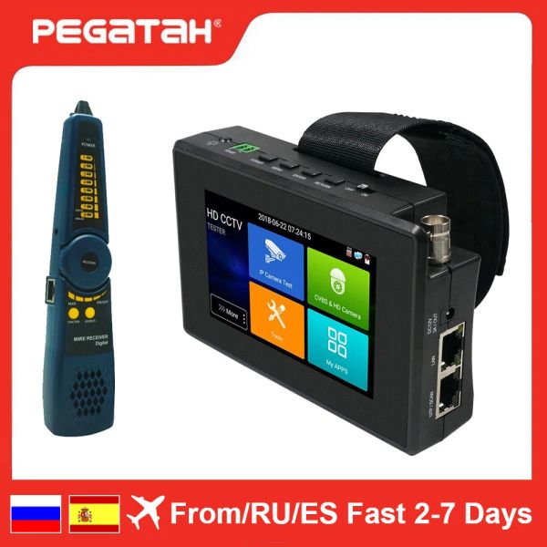 Exibir pegatah cctv tester câmera IP AHD Mini Monitor 4K HDMI VGA IPC Tester CCTV POE Monitor portátil Teste de cabo da câmera CFTV